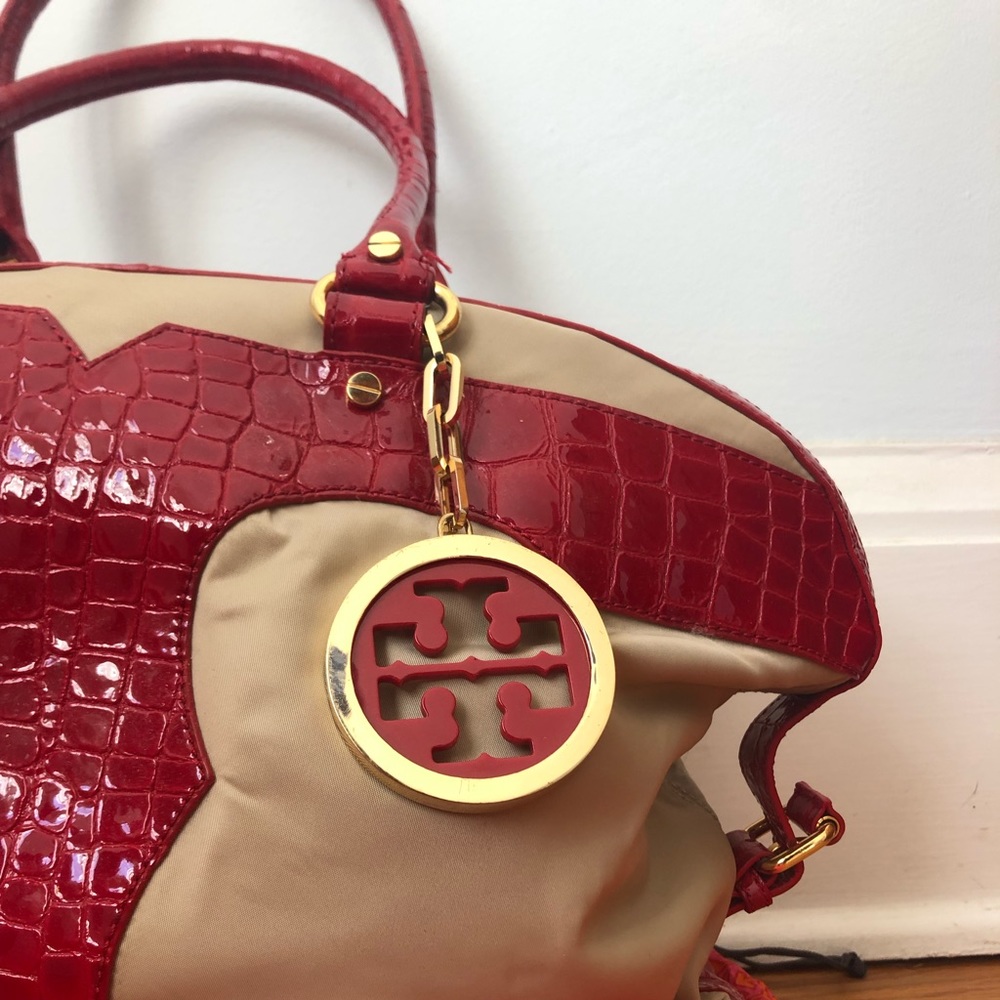 Tory Burch red & beige Handbag